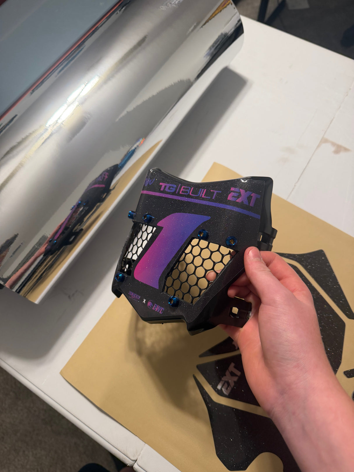 Limited edition 1/1 79mods color way titanium vented plate