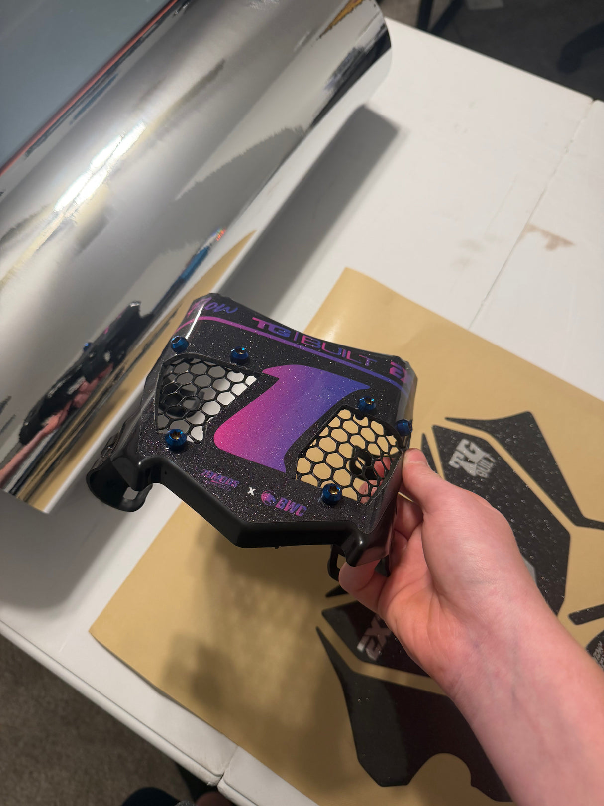 Limited edition 1/1 79mods color way titanium vented plate