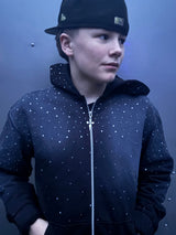 Rhinestone zip up hoodie