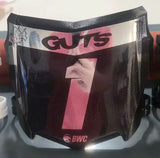 Glossy Motocutz plate with decal