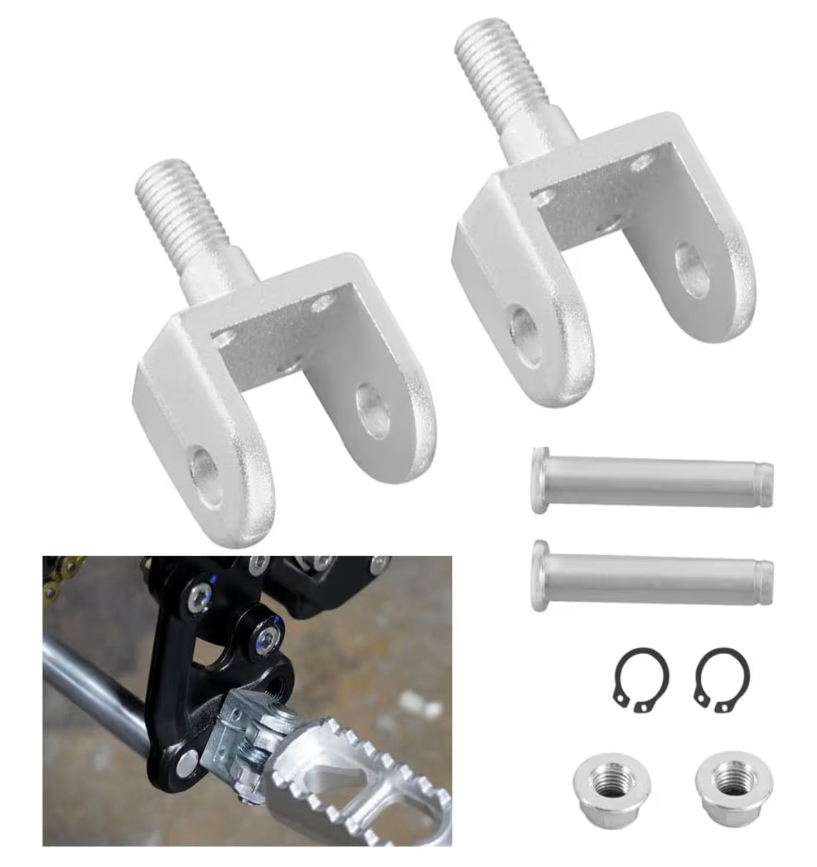 79Bike - Peg Mount Brackets Chrome
