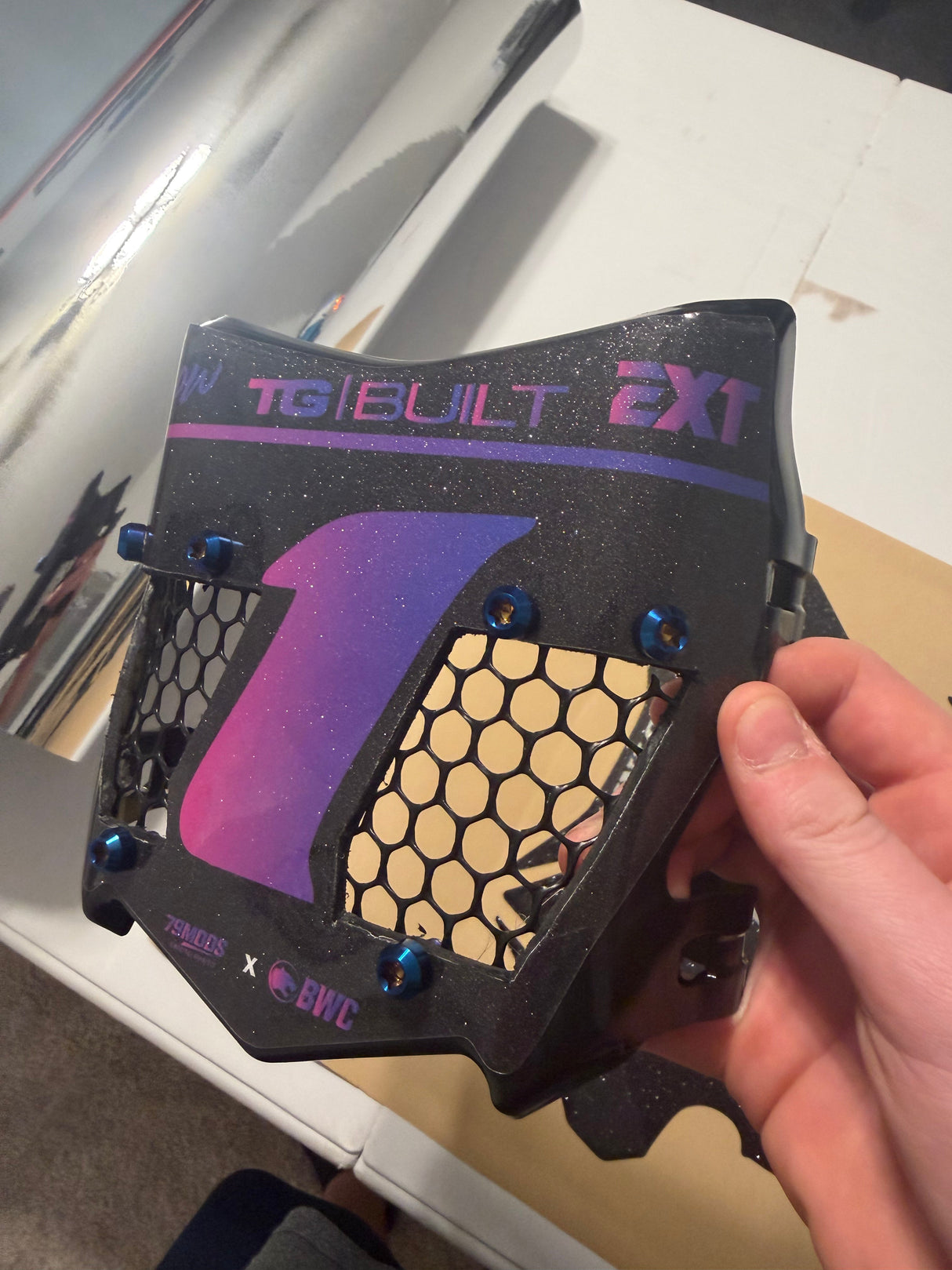 Limited edition 1/1 79mods color way titanium vented plate